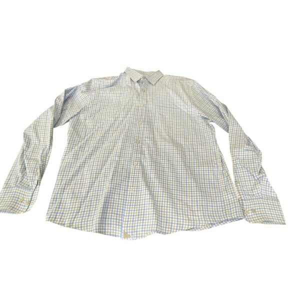UNTUCKit Blue White &  Gray Casual Plaid Button Down Shirt Size Large - Picture 1 of 6
